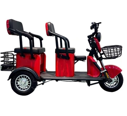 500W Passenger Electric Vehicle Elderly Tricycle with 15-20° Grade Ability and Energy