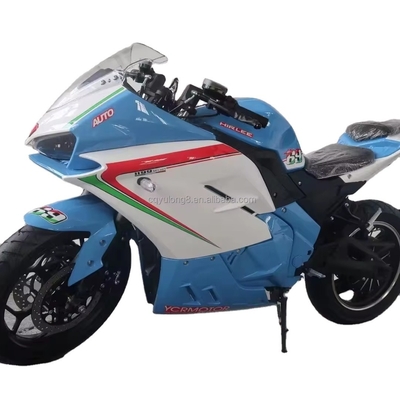 Max. Speed 80km/h High Cover Motor 8000W Racing 72V Moped Motorcycle with LED Light